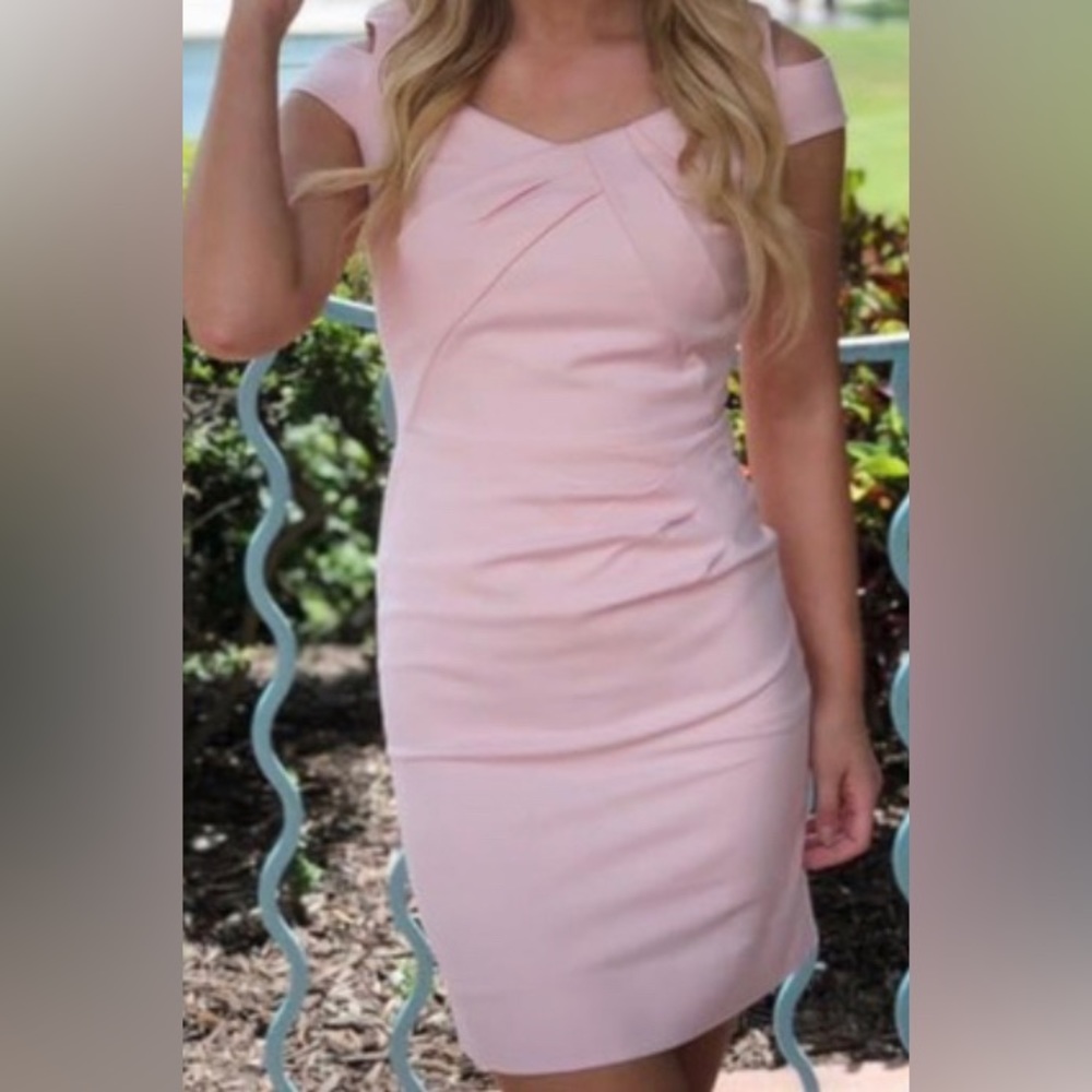 Antonio Melani Ruched Dress Pink 8